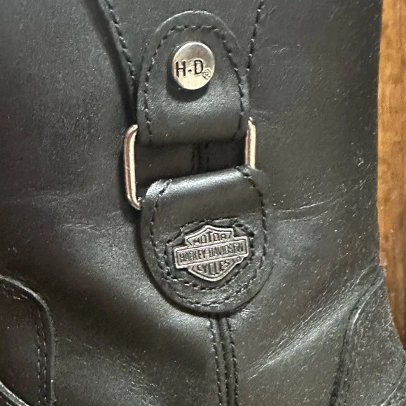 Harley-Davidson Black Leather Alivia Ankle Boots - Picture 2 of 4